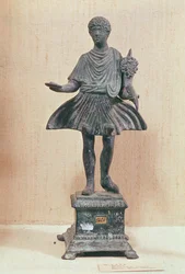 Statuette des Lar, gefunden in der Nähe des Vesuvs